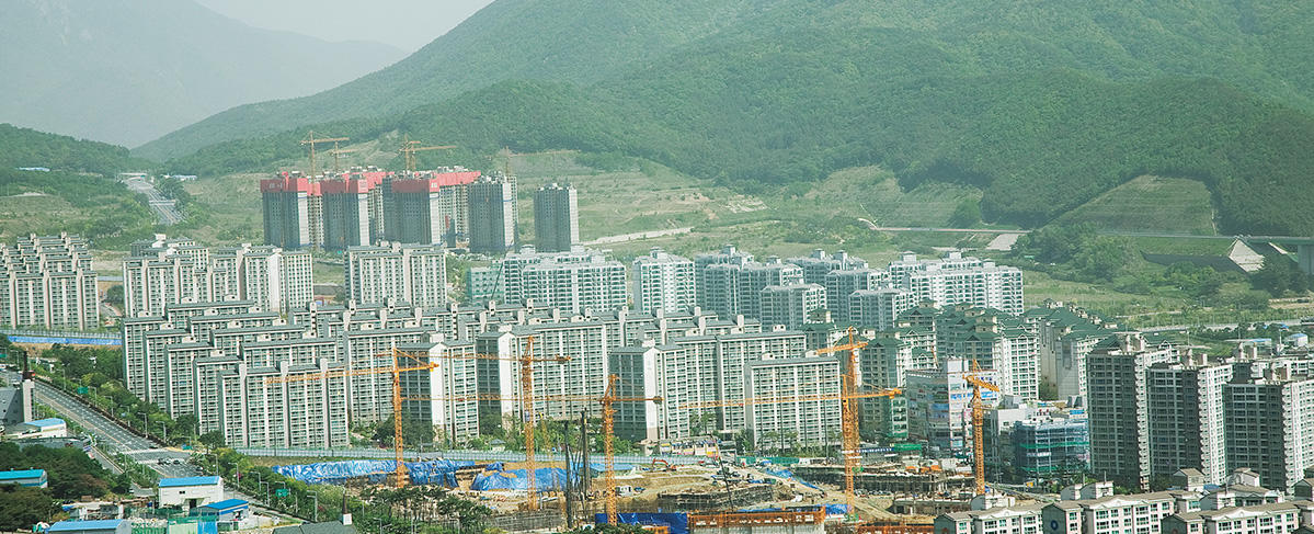 정관신도시 택지개발사업 전경