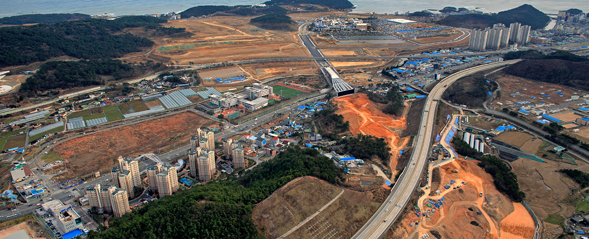 오시리아 관광단지 공사 현장
