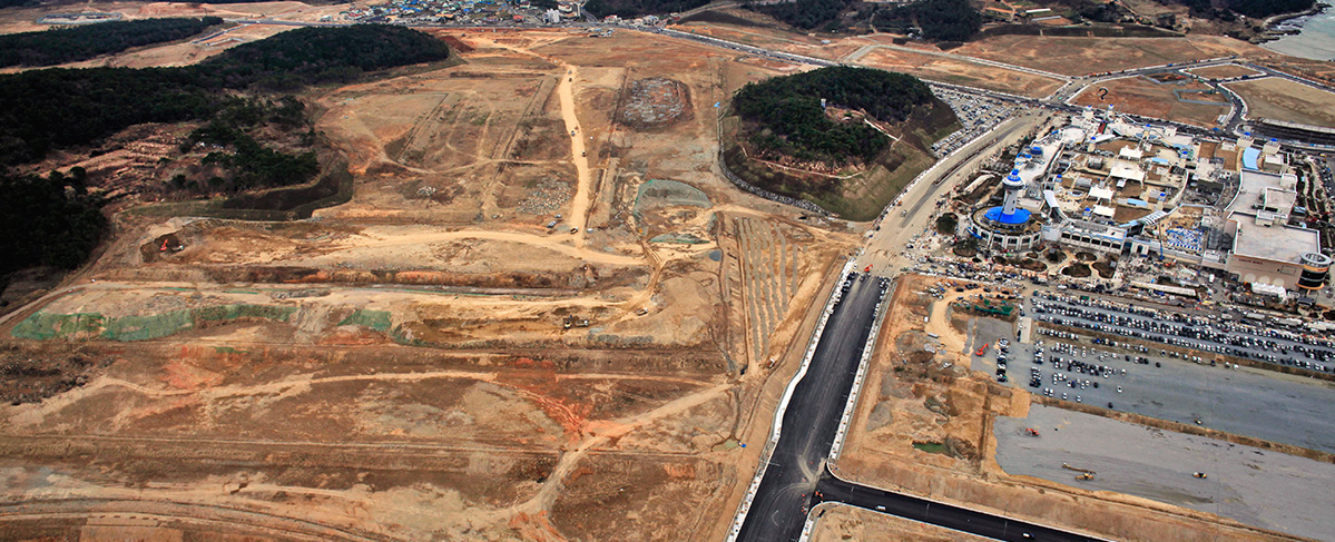 오시리아 관광단지 공사 현장