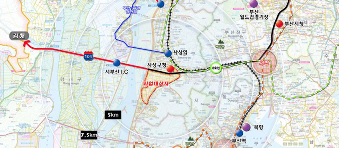 사상재생사업지구(일반산업단지) 활성화구역 조성사업 위치도