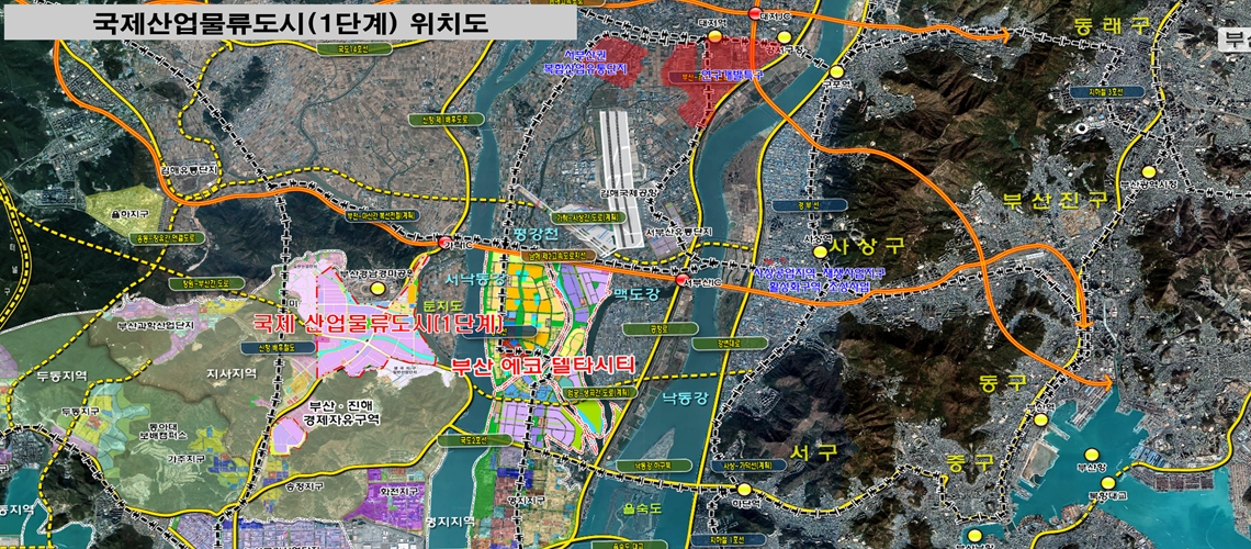 국제산업물류도시(1단계) 일반산업단지 조성사업 위치도