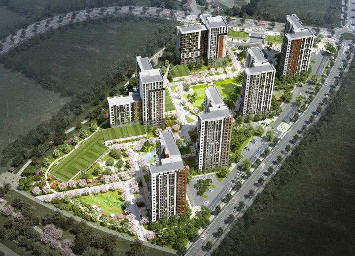 에코델타시티 15BL 통합공공임대주택 조감도