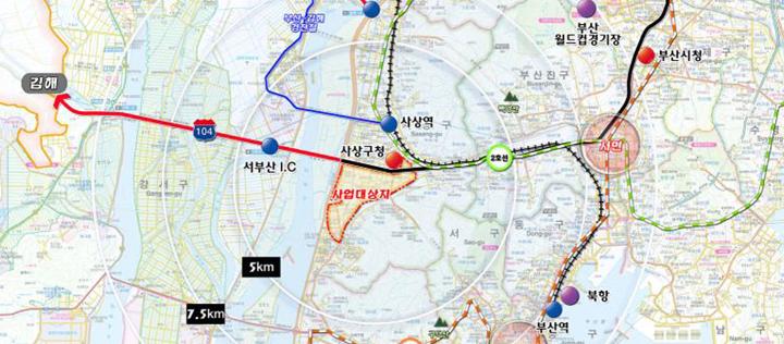 사상재생사업지구(일반산업단지) 활성화구역 조성사업 위치도