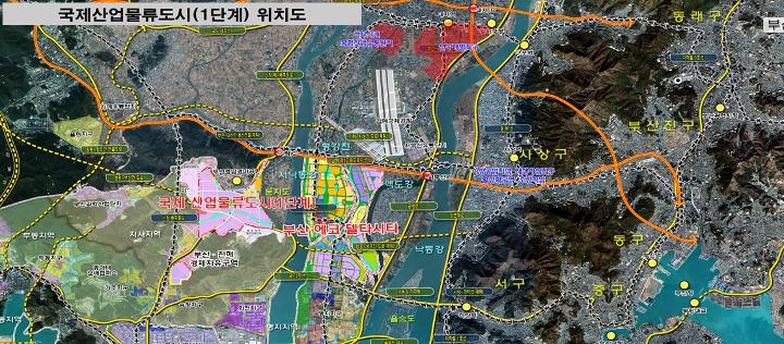 국제산업물류도시(1단계) 일반산업단지 조성사업 위치도